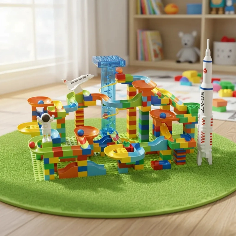 CIRCUITO CANICAS 536 PCS MARBLE RUN BLOQUES EDUCATIVO NIÑOS - 5