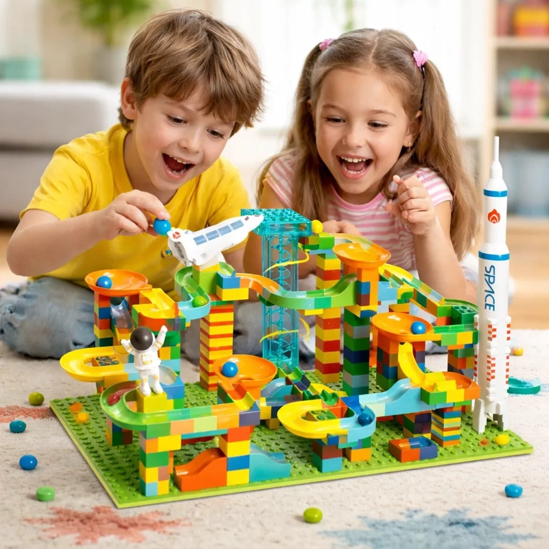 CIRCUITO CANICAS 536 PCS MARBLE RUN BLOQUES EDUCATIVO NIÑOS - 6