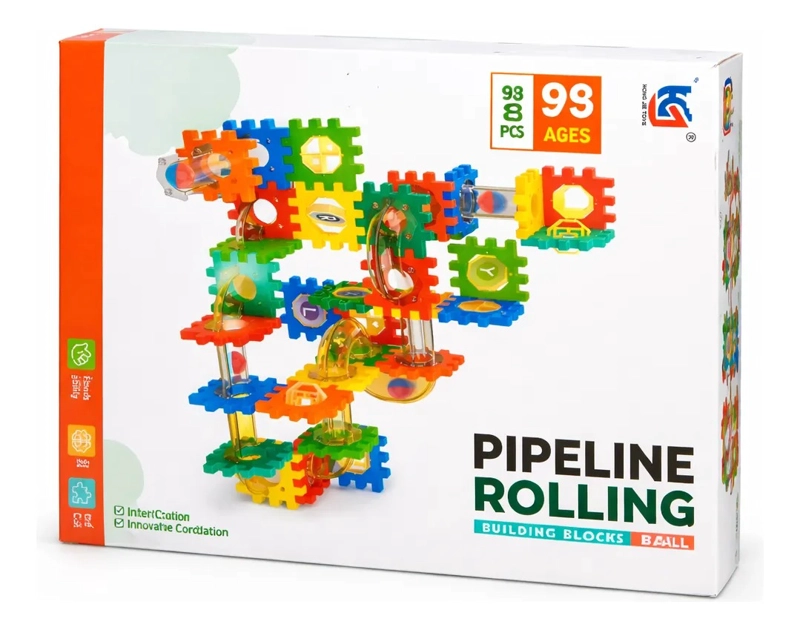 JUEGO CONSTRUCCION 98 PCS MARBLE RUN CIRCUITO BOLA DIDACTICO - 1
