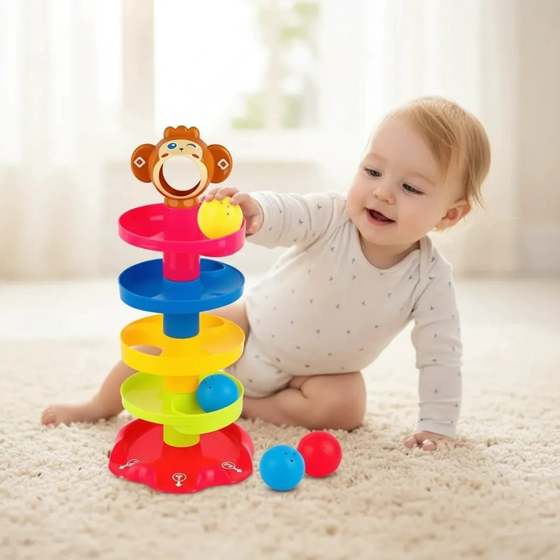 TORRE CASCADA PELOTAS SONAJERO DIDACTICO PARA BEBE S +18MESES - 4