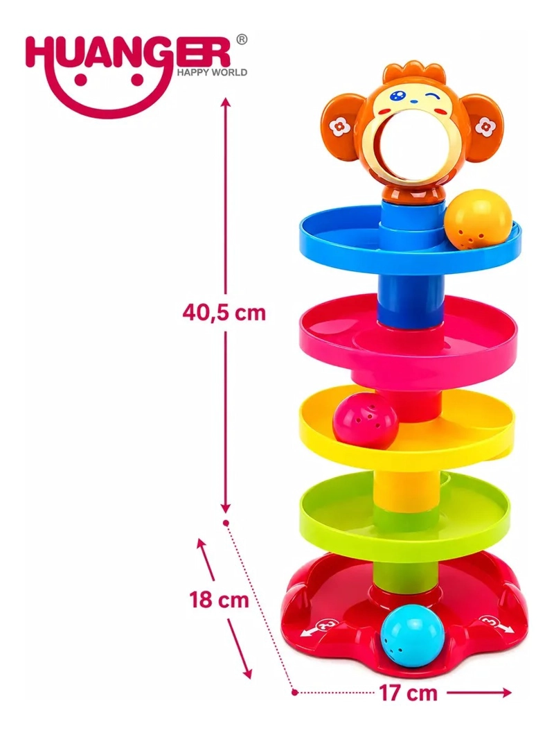 TORRE CASCADA PELOTAS SONAJERO DIDACTICO PARA BEBE S +18MESES - 5