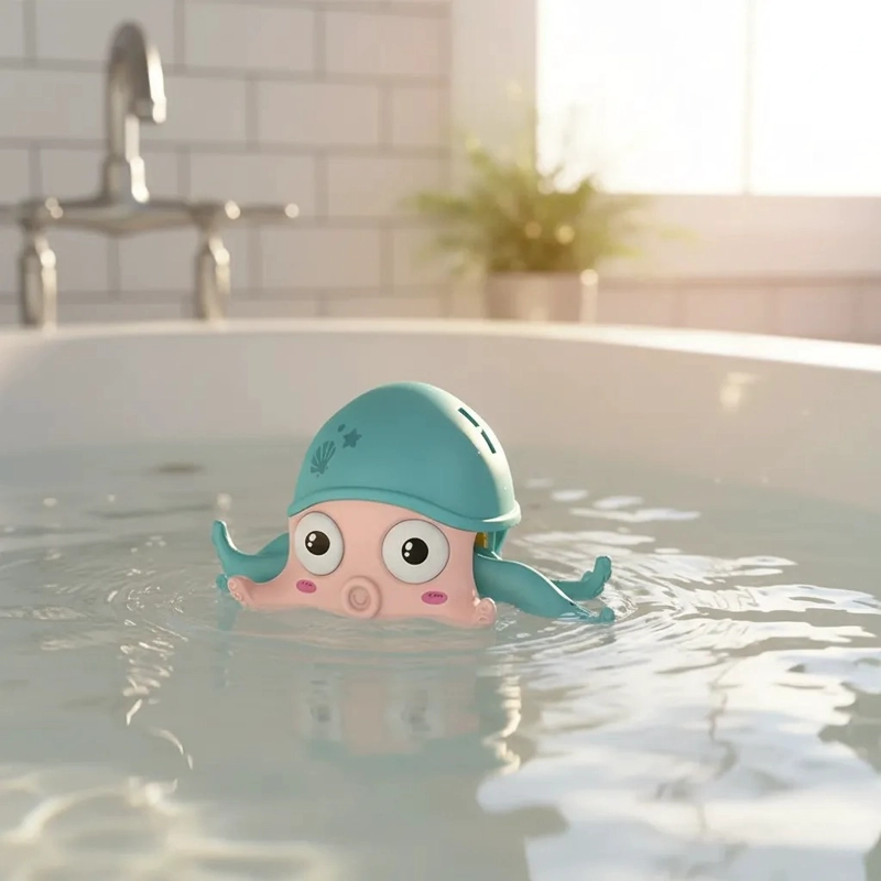 PULPO DE BAÑO PARA NIÑOS JUGUETE A CUERDA DIVERTIDO - 2