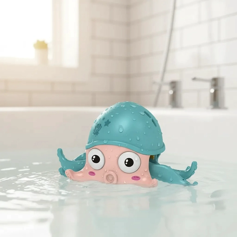 PULPO DE BAÑO PARA NIÑOS JUGUETE A CUERDA DIVERTIDO - 4