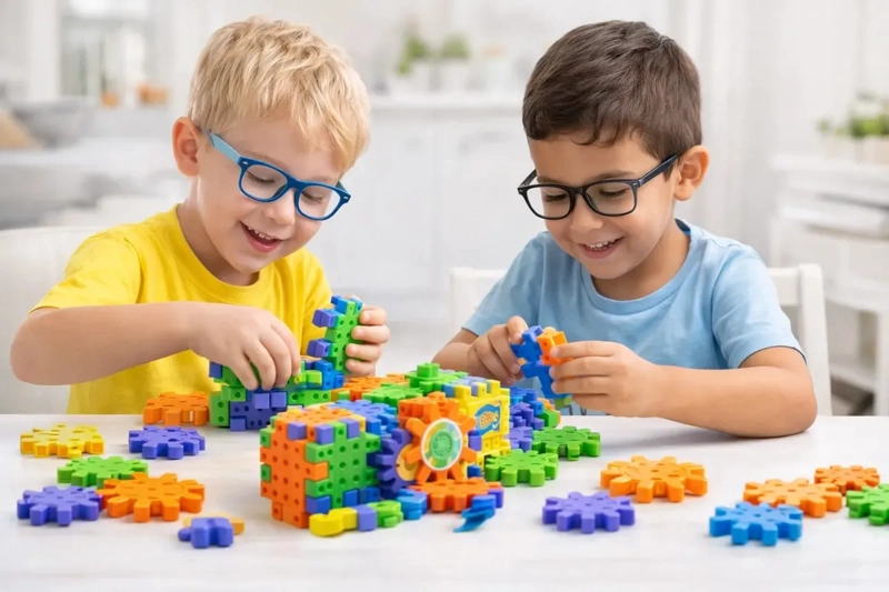 BLOQUES CONSTRUCCION ELE CTRICOS 80 PCS CON ENGRANAJES JUEGO - 4