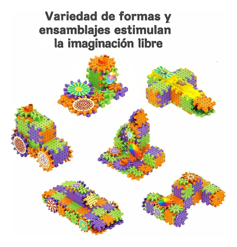 BLOQUES CONSTRUCCION ELE CTRICOS 80 PCS CON ENGRANAJES JUEGO - 9
