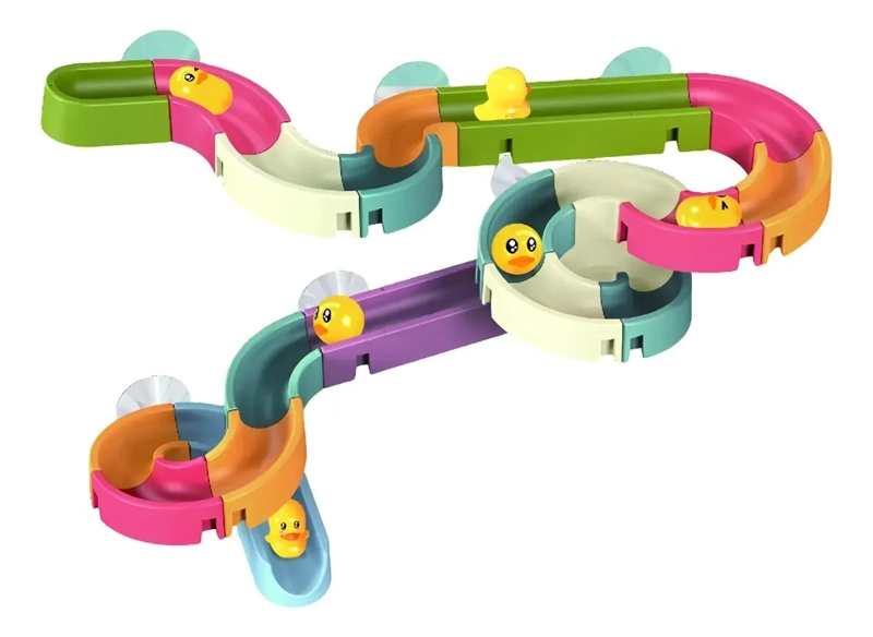 JUGUETE RESBALIN PATITOS EN TINA DE BAÑO DIDACTICO INFANTIL - 5