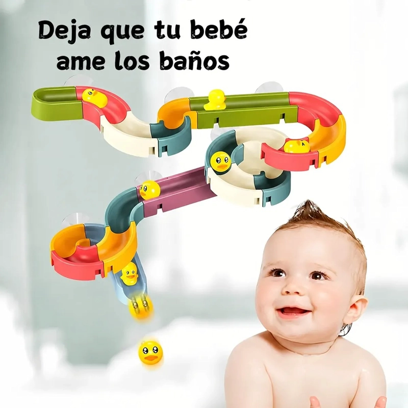 JUGUETE RESBALIN PATITOS EN TINA DE BAÑO DIDACTICO INFANTIL - 7