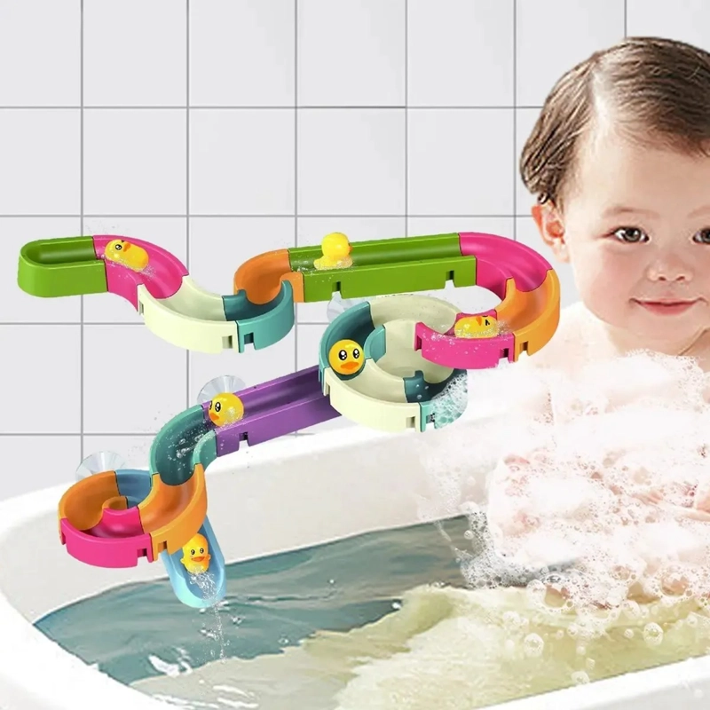 JUGUETE RESBALIN PATITOS EN TINA DE BAÑO DIDACTICO INFANTIL - 8