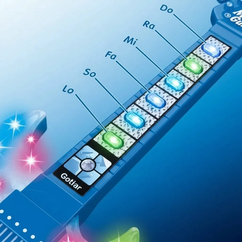 GUITARRA ELE CTRICA JUGUETE INFANTIL  LUCES LED CONEXION MP3 - 4