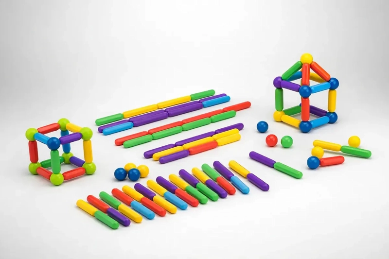 BLOQUES MAGNE TICOS 64 PIEZAS JUEGO EDUCATIVO CREATIVO NIÑOS - 3