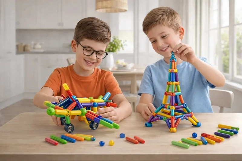 BLOQUES MAGNE TICOS 64 PIEZAS JUEGO EDUCATIVO CREATIVO NIÑOS - 6