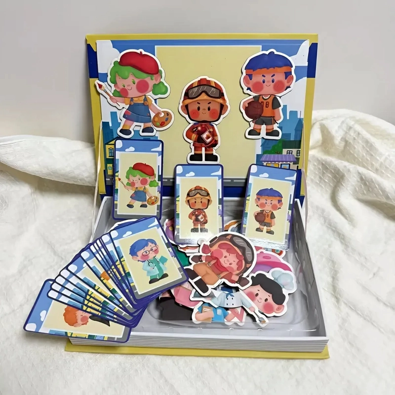 LIBRO MAGNE TICO PROFESIONES DIDACTICO INFANTIL 65PCS NIÑOS - 5