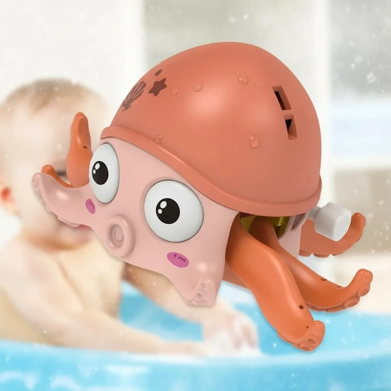 PULPO DE BAÑO PARA NIÑOS JUGUETE A CUERDA DIVERTIDO - 4
