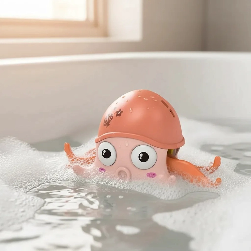PULPO DE BAÑO PARA NIÑOS JUGUETE A CUERDA DIVERTIDO - 5