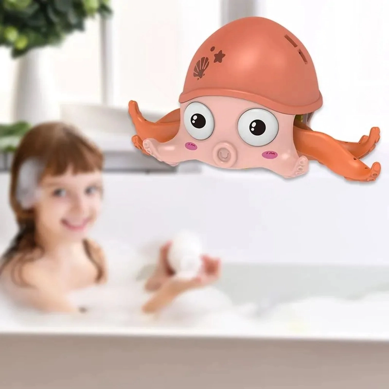 PULPO DE BAÑO PARA NIÑOS JUGUETE A CUERDA DIVERTIDO - 6