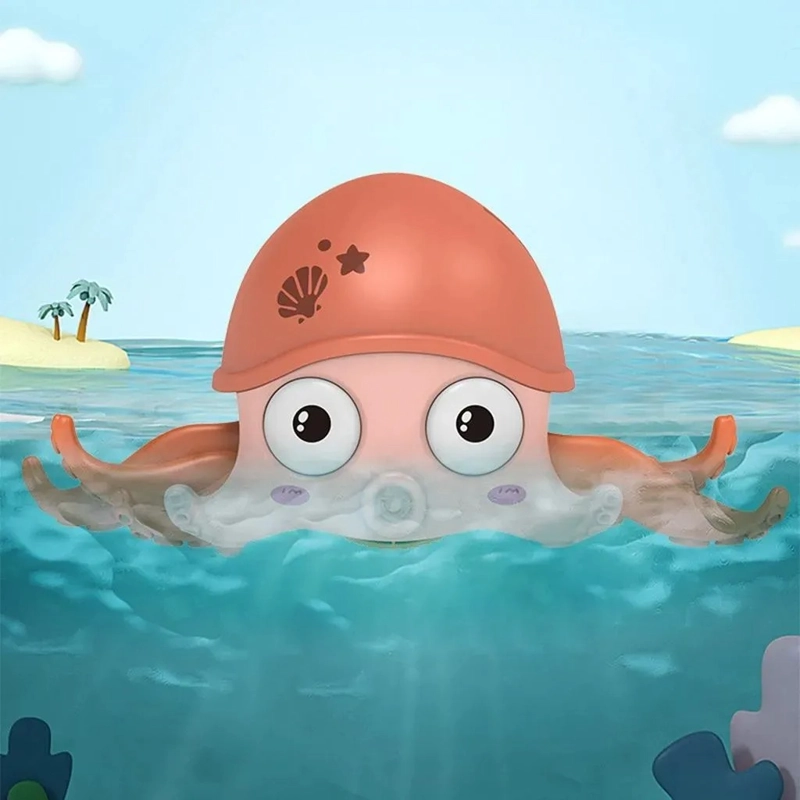 PULPO DE BAÑO PARA NIÑOS JUGUETE A CUERDA DIVERTIDO - 8
