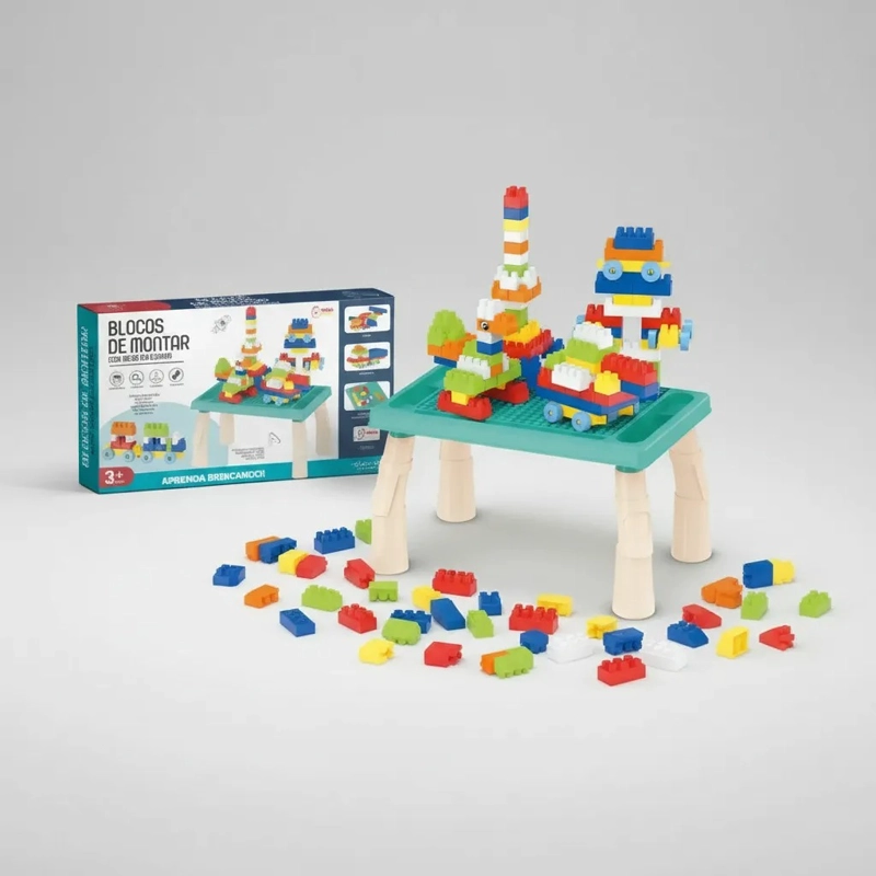 BLOQUES CONSTRUCCION 100 PIEZAS JUGUETE DIDACTICO INFANTIL - 1