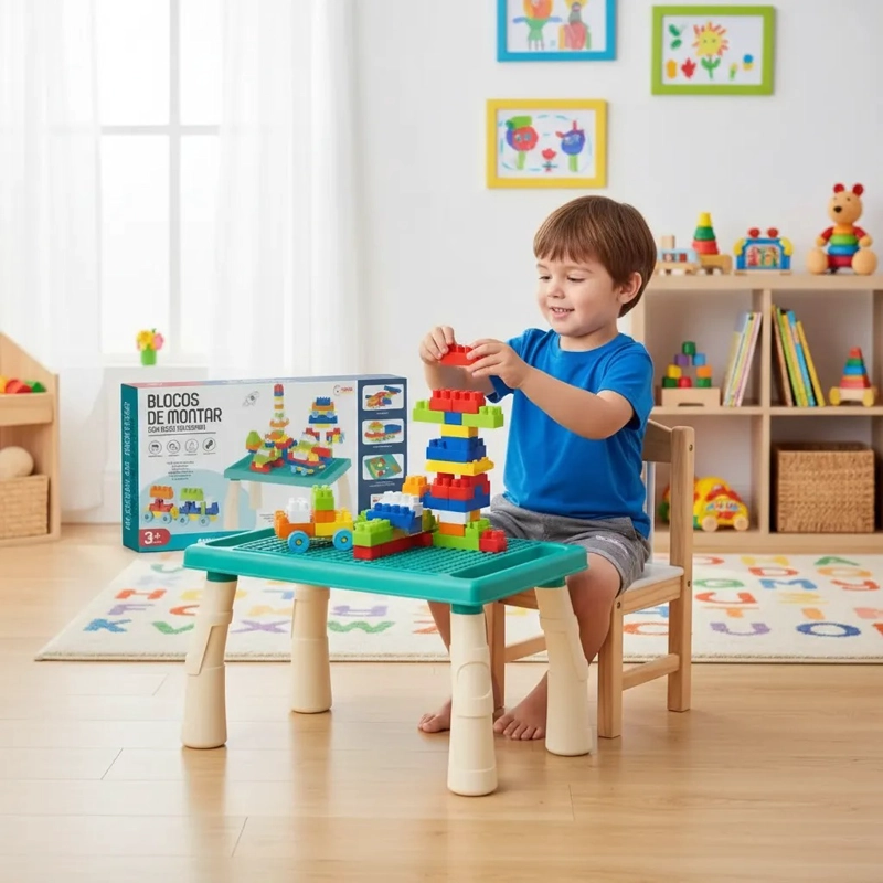 BLOQUES CONSTRUCCION 100 PIEZAS JUGUETE DIDACTICO INFANTIL - 2