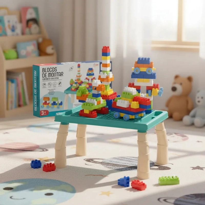 BLOQUES CONSTRUCCION 100 PIEZAS JUGUETE DIDACTICO INFANTIL - 7