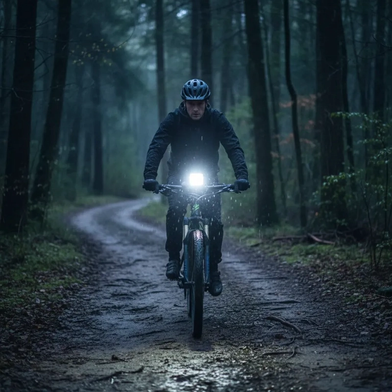 LUZ BICICLETA LED RECARGABLE 4 FOCOS BOCINA CONTROL MANUBRIO - 7
