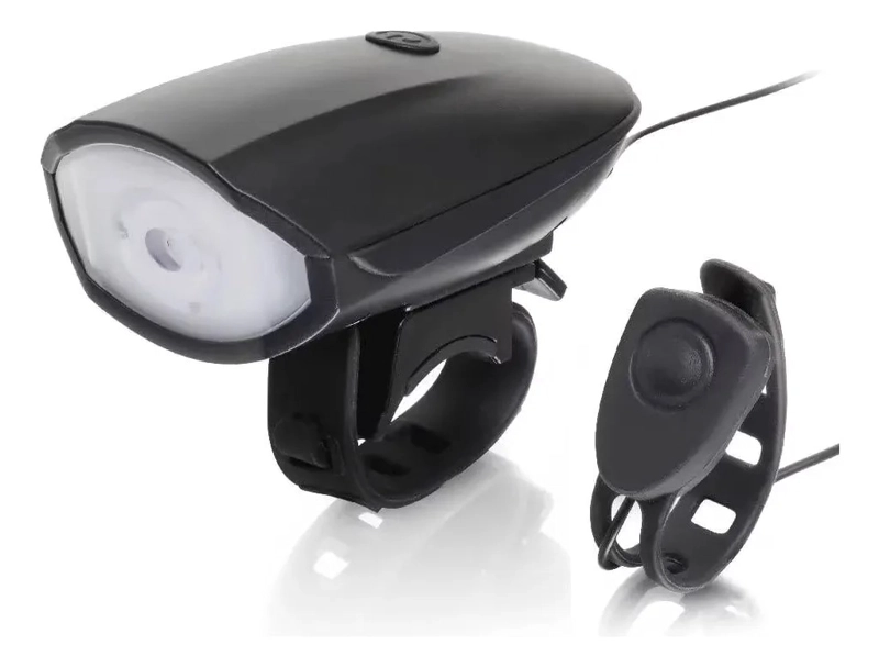 LUZ BICICLETA DELANTERA CON BOCINA INTEGRADA USB RECARGABLE - 1