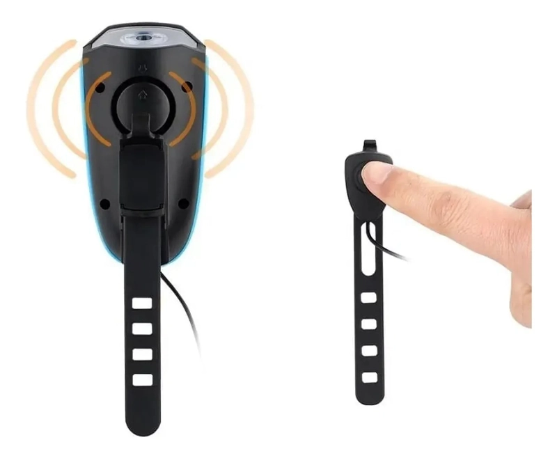 LUZ BICICLETA DELANTERA CON BOCINA INTEGRADA USB RECARGABLE - 6