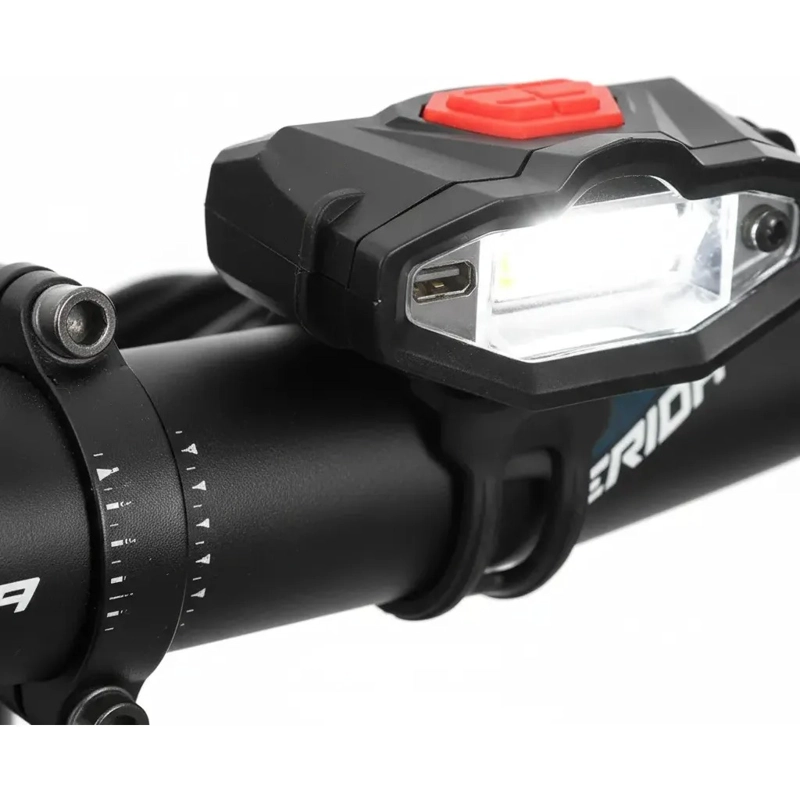 LUZ DELANTERA BICICLETA LED USB RECARGABLE RESISTENTE AGUA - 1