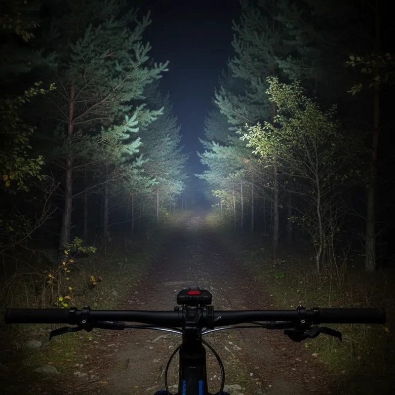 LUZ DELANTERA BICICLETA LED USB RECARGABLE RESISTENTE AGUA - 8
