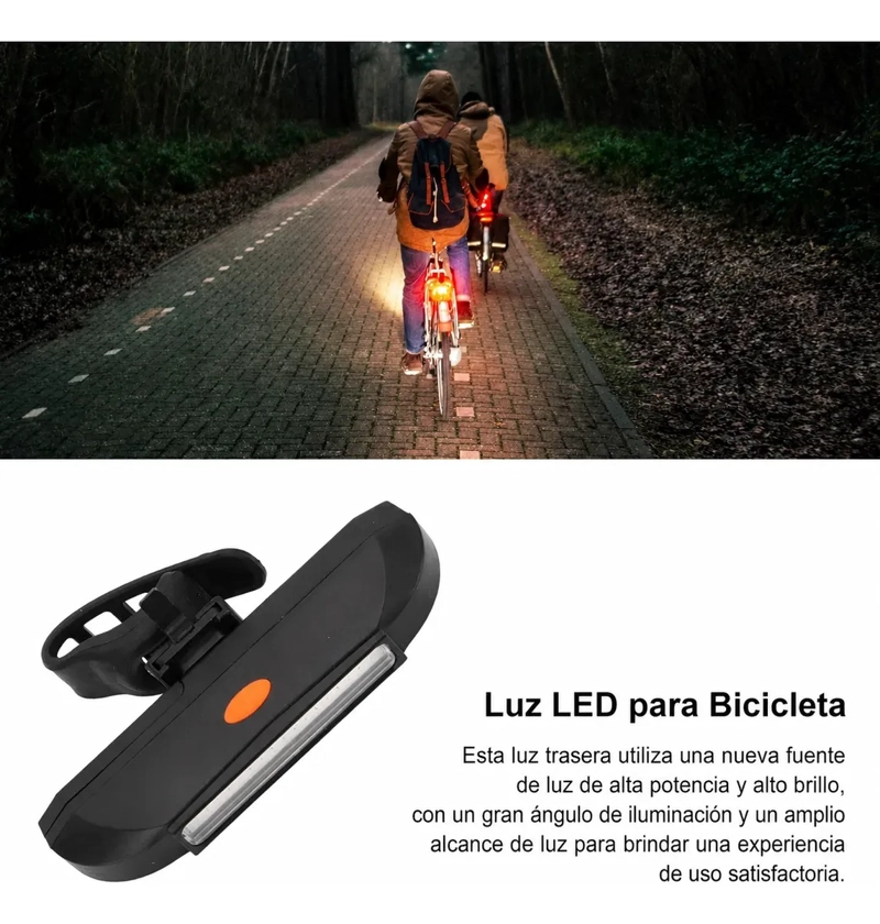 LUZ TRASERA BICICLETA LED IMPERMEABLE ALTA VISIBILIDAD MTB - 3