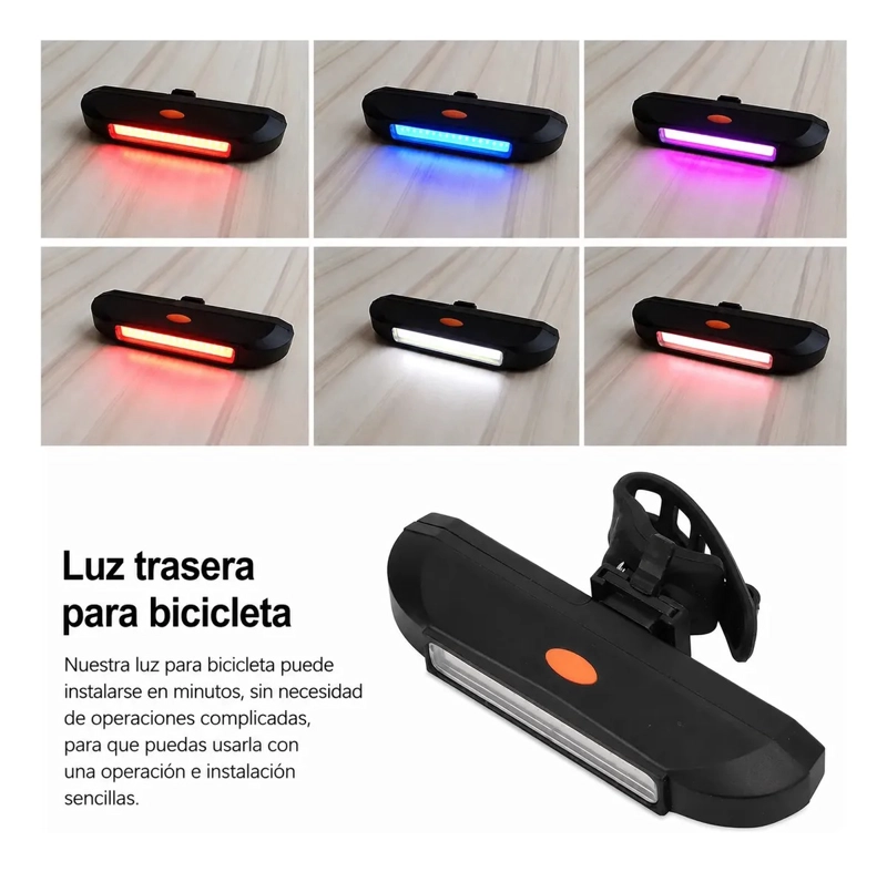LUZ TRASERA BICICLETA LED IMPERMEABLE ALTA VISIBILIDAD MTB - 5