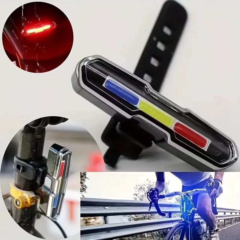 LUZ LED TRASERA PARA BICICLETAS RECARGABLE USB - 6