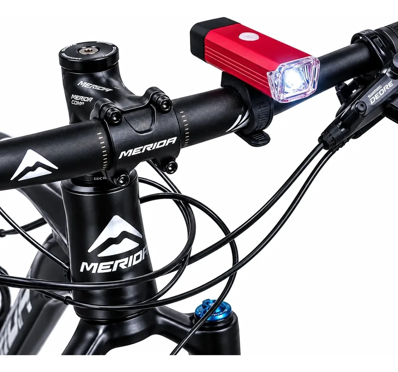 LUZ DELANTERA BICICLETA LED USB RECARGABLE MTB ALTA POTENCIA - 5