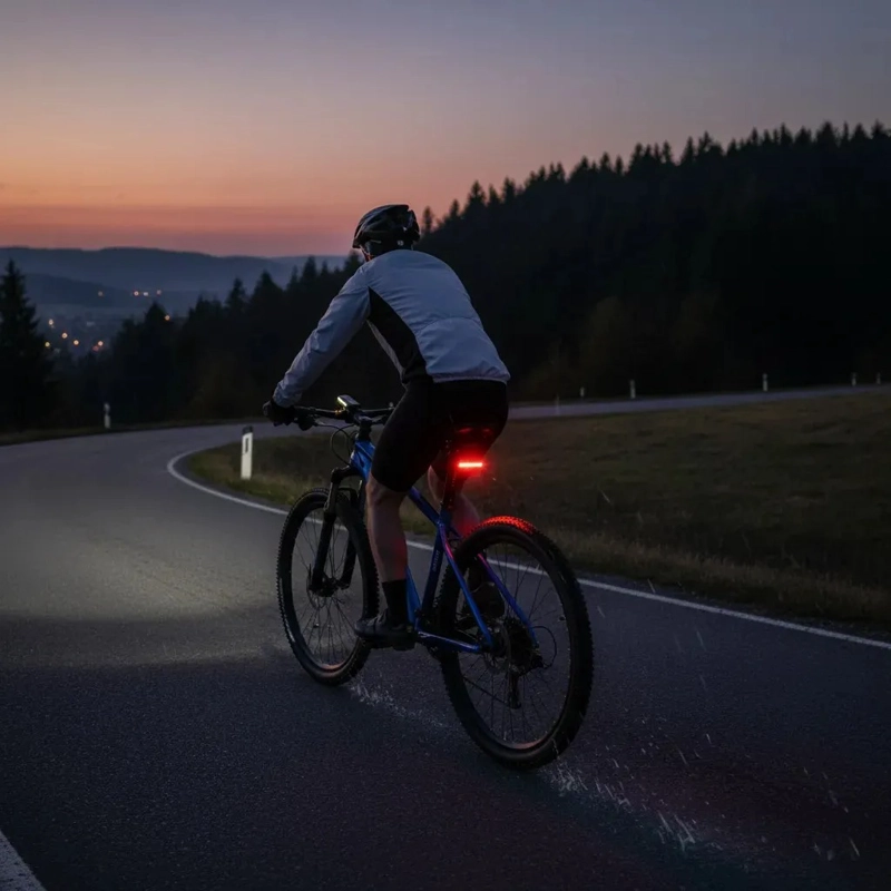 LUZ TRASERA BICICLETA LED RECARGABLE USB ALTA VISIBILIDAD NEGRO Y BLANCO NEGRO/BLANCO - 5