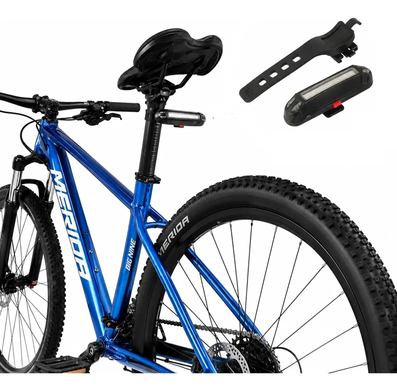 LUZ TRASERA BICICLETA LED RECARGABLE USB ALTA VISIBILIDAD NEGRO Y BLANCO NEGRO/BLANCO - 8