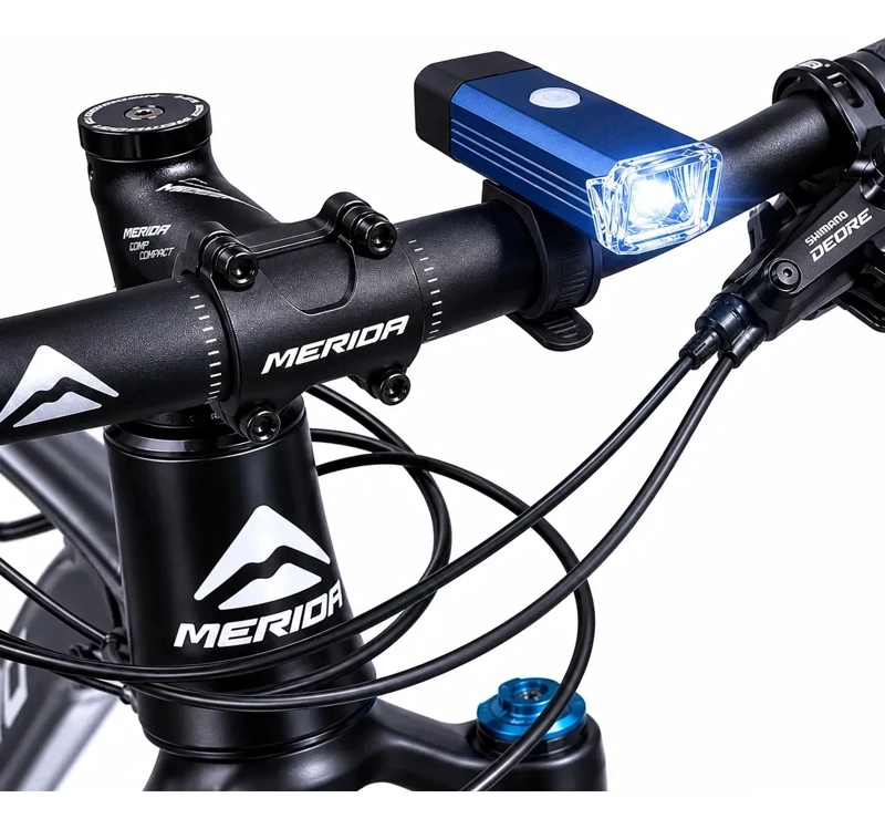 LUZ DELANTERA BICICLETA LED USB RECARGABLE MTB ALTA POTENCIA - 7
