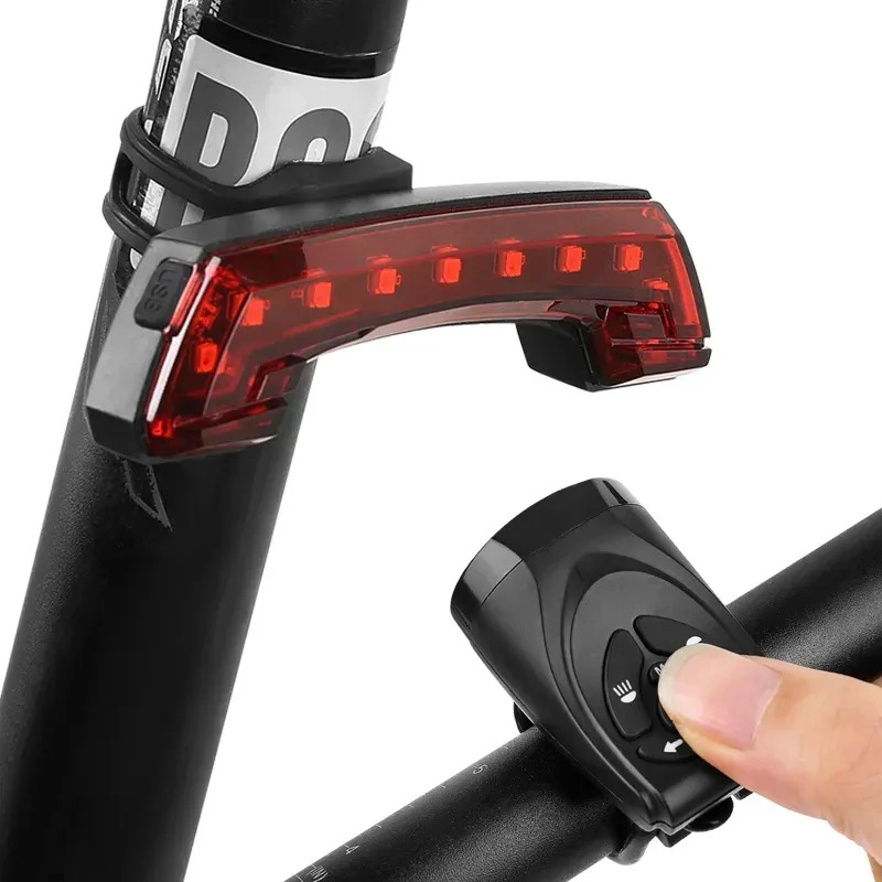 LUZ TRASERA BICICLETA LED CON CONTROL SEÑALIZADOR DE VIRAJE - 1