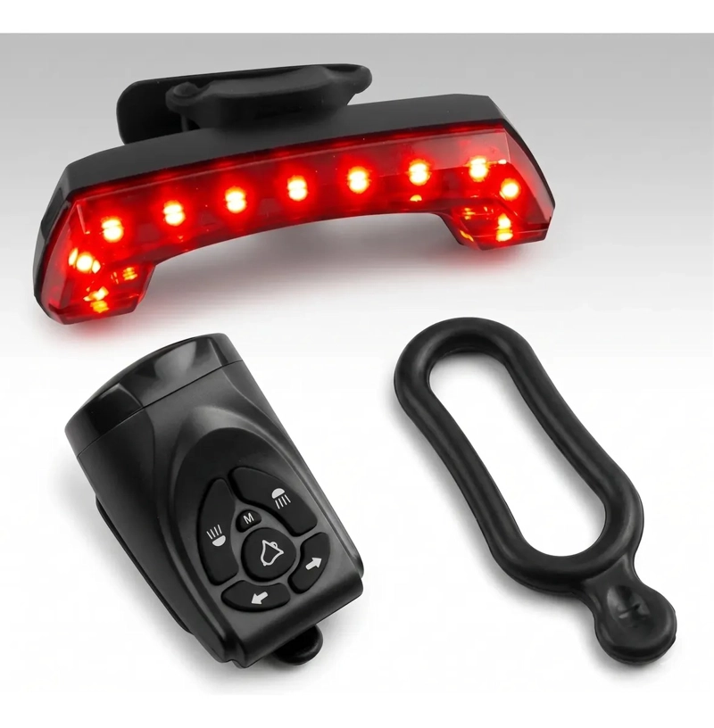 LUZ TRASERA BICICLETA LED CON CONTROL SEÑALIZADOR DE VIRAJE - 4