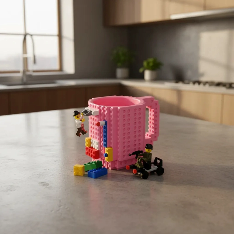 TAZON LEGO ARMABLE CON PIEZAS PLEGABLES MUG CREATIVO 3D - 5