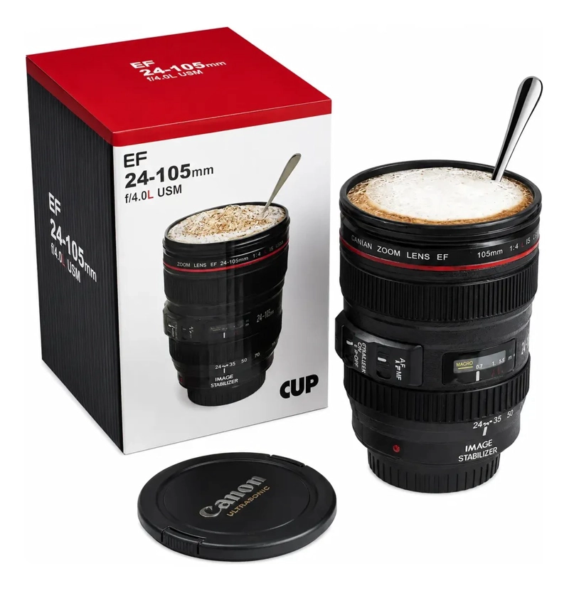 TAZON MUG LENTE CAMARA CANON EF 24-105MM CON TAPA HERMETICA - 1