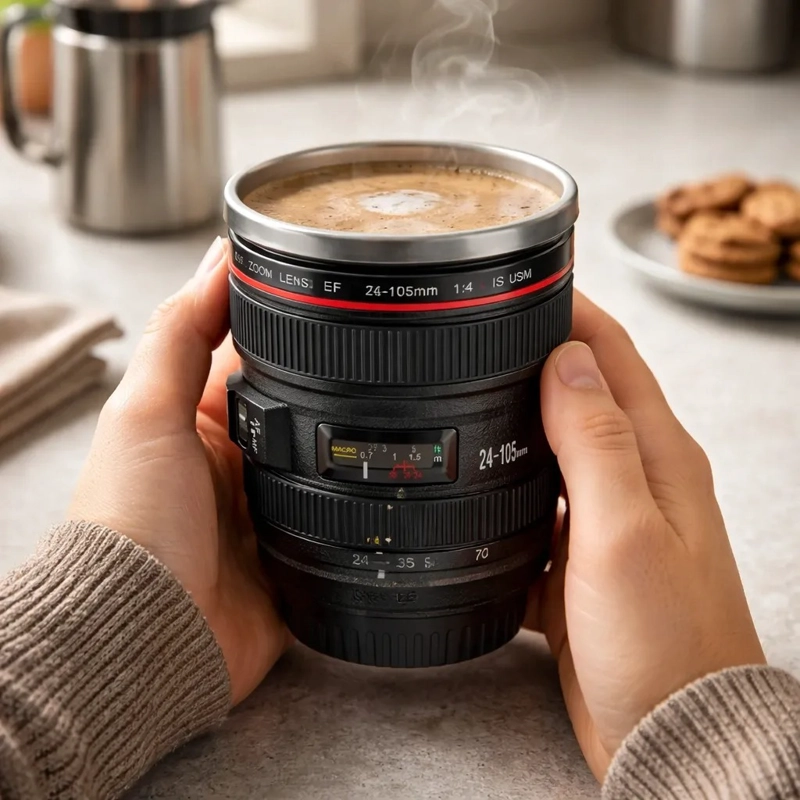 TAZON MUG LENTE CAMARA CANON EF 24-105MM CON TAPA HERMETICA - 3