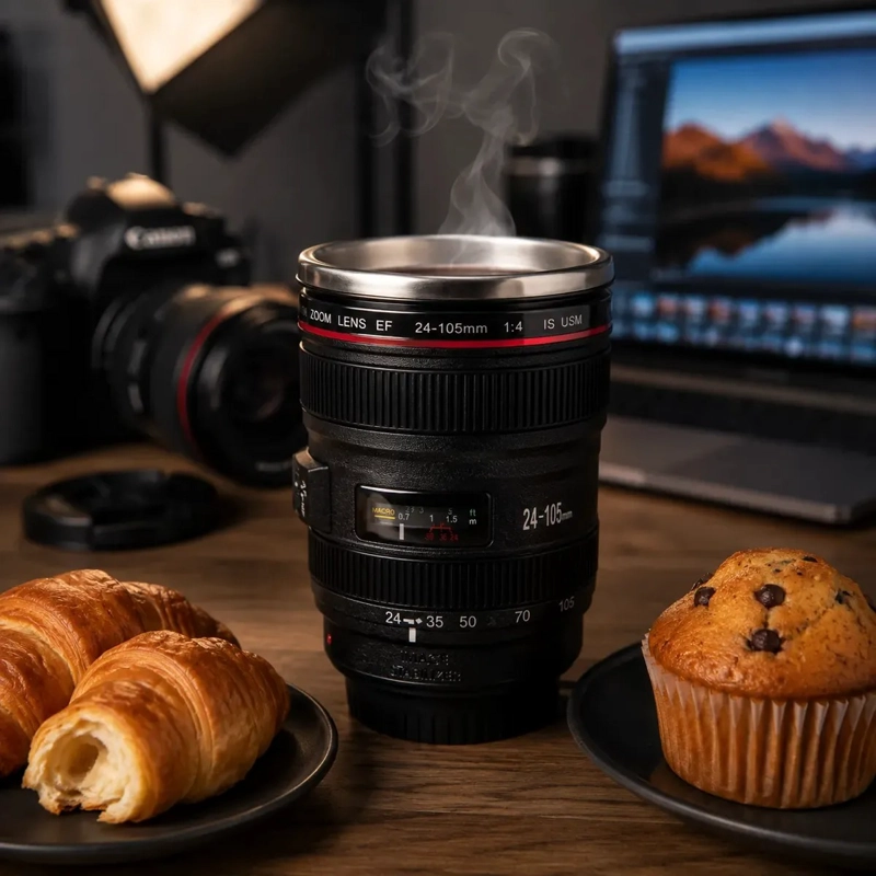 TAZON MUG LENTE CAMARA CANON EF 24-105MM CON TAPA HERMETICA - 7