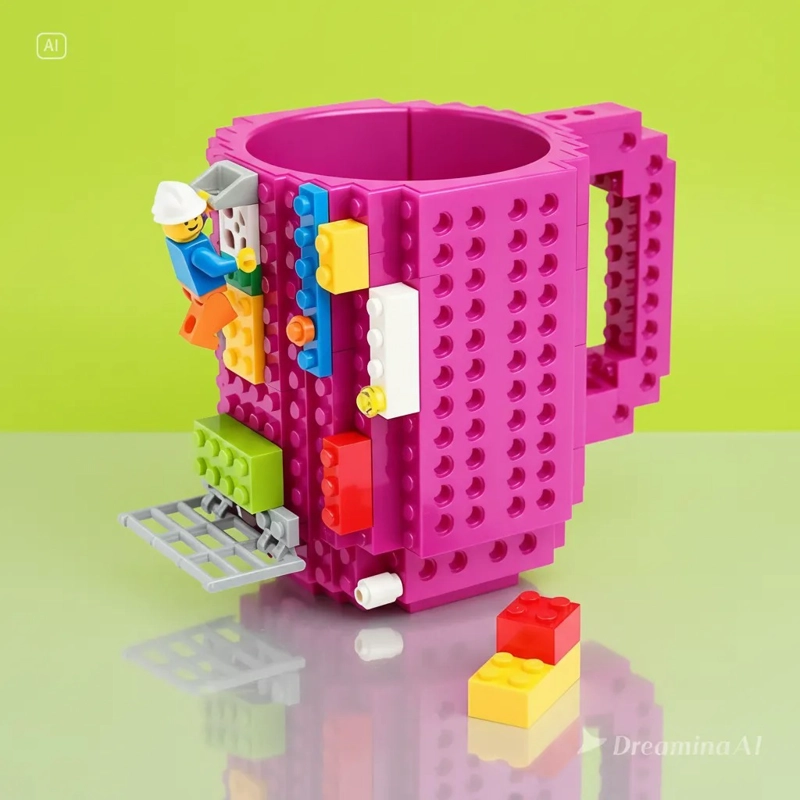 TAZON LEGO ARMABLE CON PIEZAS PLEGABLES MUG CREATIVO 3D - 2