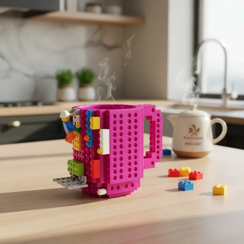 TAZON LEGO ARMABLE CON PIEZAS PLEGABLES MUG CREATIVO 3D - 5