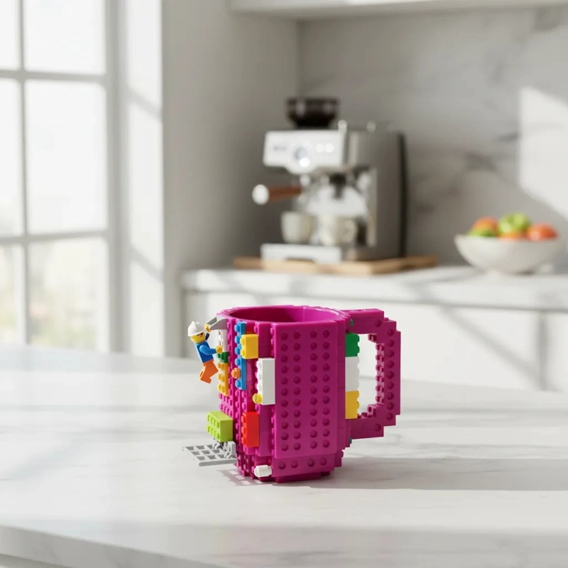 TAZON LEGO ARMABLE CON PIEZAS PLEGABLES MUG CREATIVO 3D - 6