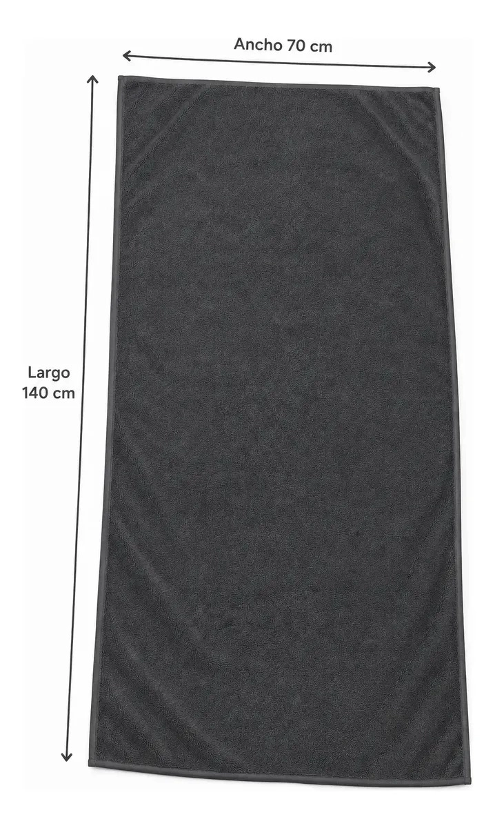 TOALLA MICROFIBRA BAÑOS ABSORBENTE 70X140 CM SECADO RAPIDO - 3