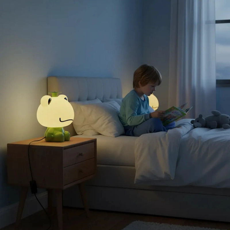 LAMPARA LED DECORATIVA NOCTURNA DISEÑO DE RANA PARA NIÑOS - 3