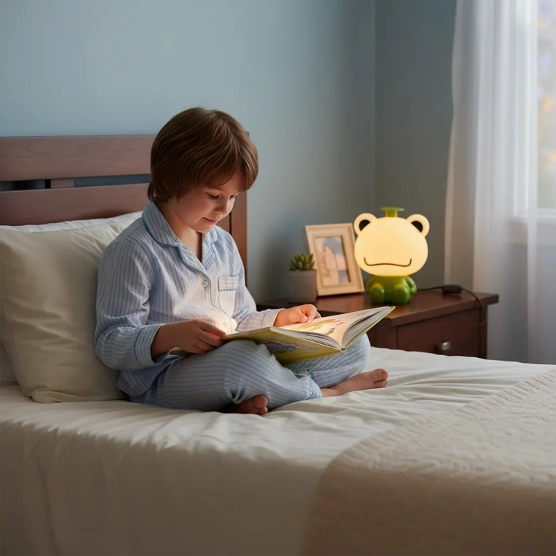 LAMPARA LED DECORATIVA NOCTURNA DISEÑO DE RANA PARA NIÑOS - 6