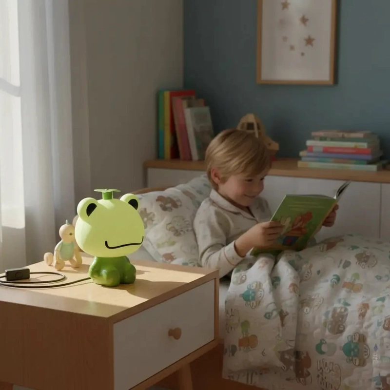 LAMPARA LED DECORATIVA NOCTURNA DISEÑO DE RANA PARA NIÑOS - 7