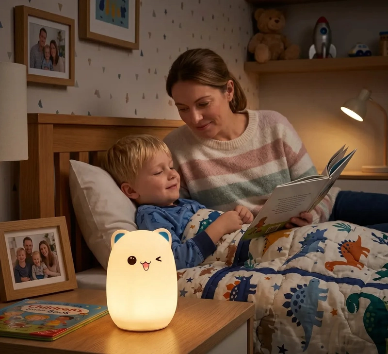 LAMPARA SILICONA GATO LED RECARGABLE USB 7 COLORES KAWAII - 8
