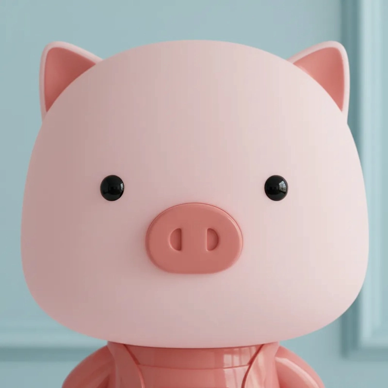 LAMPARA LED DECORATIVA NOCTURNA DISEÑO DE CERDITO PARA NIÑOS - 1